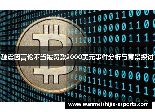 魏震因言论不当被罚款2000美元事件分析与背景探讨
